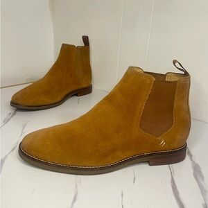 Sperry Gold Cup Chelsea Exeter Boots Caramel Suede Mens Sz 9 Wide Width